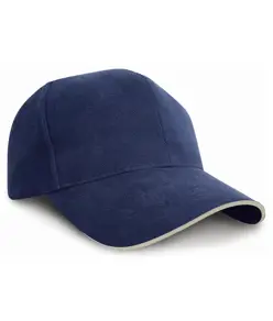 Cappellino pro-style in cotone pesante con visiera sandwich Result Headwear