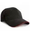 Cappellino pro-style in cotone pesante con visiera sandwich Result Headwear