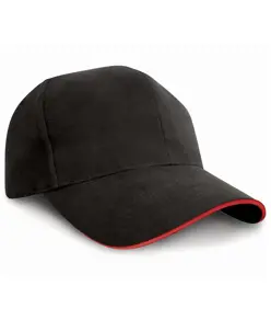 Cappellino pro-style in cotone pesante con visiera sandwich Result Headwear