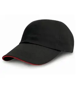 Cappellino stile pro in twill di cotone pesante con visiera sandwich Result Headwear