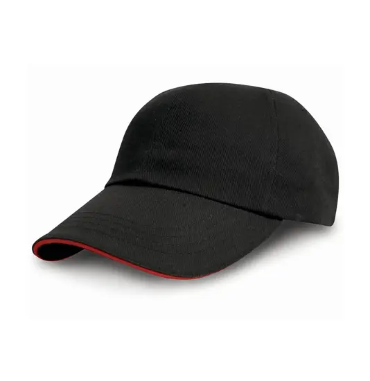 Cappellino stile pro in twill di cotone pesante con visiera sandwich Result Headwear