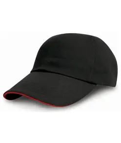 Cappellino stile pro in twill di cotone pesante con visiera sandwich Result Headwear