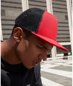Cappellino trucker 6 pannelli Original con visiera piatta Beechfield