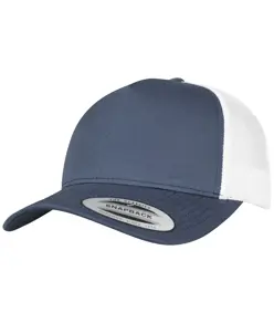 Cappellino trucker bicolore retrò a 5 pannelli (6506T) Flexfit by Yupoong