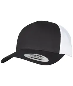 Cappellino trucker bicolore retrò a 5 pannelli (6506T) Flexfit by Yupoong