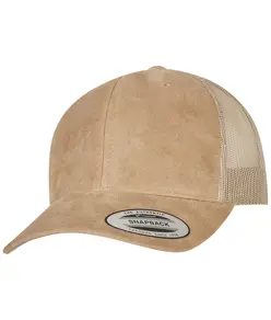 Cappellino trucker in finta pelle scamosciata (6606SU) Flexfit by Yupoong
