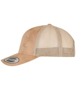 Cappellino trucker in finta pelle scamosciata (6606SU) Flexfit by Yupoong