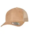 Cappellino trucker in finta pelle scamosciata (6606SU) Flexfit by Yupoong
