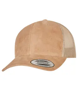 Cappellino trucker in finta pelle scamosciata (6606SU) Flexfit by Yupoong