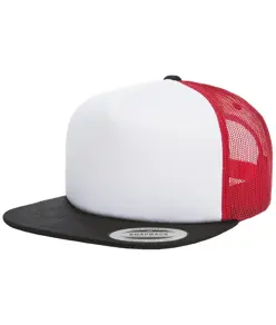 Cappellino trucker in gommapiuma con frontale bianco (6005FW) Flexfit by Yupoong