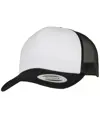 Cappellino trucker in schiuma con visiera curva YP Classics® – frontale bianco (6320W) Flexfit by Yupoong
