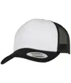 Cappellino trucker in schiuma con visiera curva YP Classics® – frontale bianco (6320W) Flexfit by Yupoong