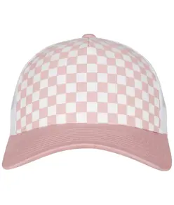 Cappellino trucker retrò a scacchi (6506CB) Flexfit by Yupoong