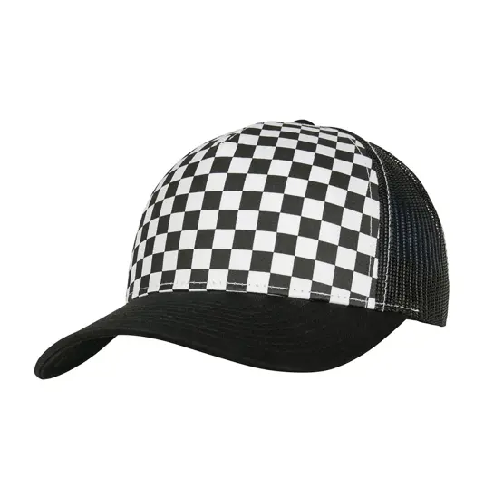 Cappellino trucker retrò a scacchi (6506CB) Flexfit by Yupoong