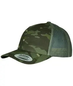 Cappellino trucker retrò Multicam® (6606MC) Flexfit by Yupoong