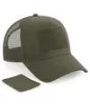 Cappellino trucker snapback con patch Beechfield