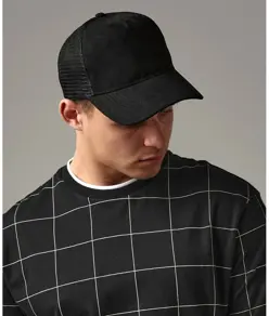 Cappellino trucker snapback scamosciato Beechfield