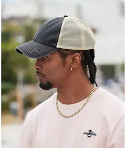 Cappellino trucker vintage a 6 pannelli Beechfield