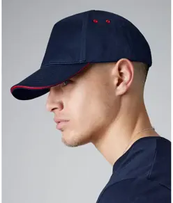 Cappellino Ultimate a 5 pannelli con visiera sandwich Beechfield