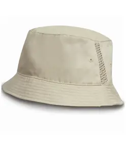 Cappello da pescatore deluxe in cotone lavato con pannelli laterali in rete Result Headwear