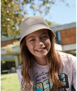 Cappello da pescatore junior in cotone biologico Beechfield