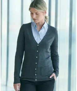 Cardigan da donna con scollo a V e bottoni Henbury