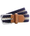 Cintura elasticizzata intrecciata a righe bicolore Asquith & Fox