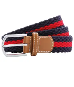 Cintura elasticizzata intrecciata a righe bicolore Asquith & Fox