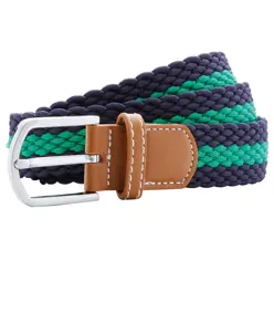 Cintura elasticizzata intrecciata a righe bicolore Asquith & Fox