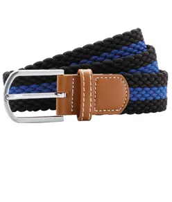 Cintura elasticizzata intrecciata a righe bicolore Asquith & Fox