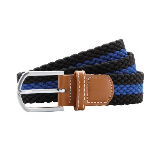 Cintura elasticizzata intrecciata a righe bicolore Asquith & Fox