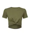 Crop top con nodo TriDri® donna TriDri