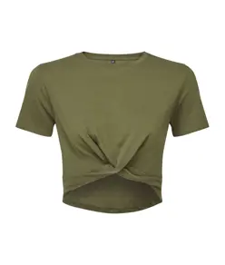 Crop top con nodo TriDri® donna TriDri