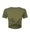 Crop top con nodo TriDri® donna TriDri