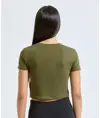 Crop top con nodo TriDri® donna TriDri