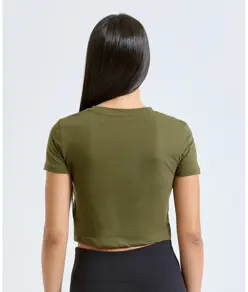 Crop top con nodo TriDri® donna TriDri