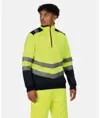 Felpa ad alta visibilità con zip a ¼ Pro Regatta High Visibility