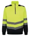 Felpa ad alta visibilità con zip a ¼ Pro Regatta High Visibility