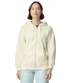 Felpa adulto con cappuccio e zip intera in pile di peso medio Softstyle™ Gildan