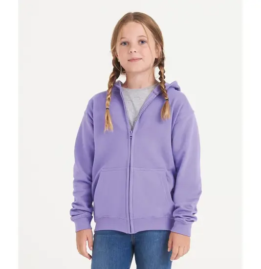 Felpa bambino con cappuccio e zip intera JustHoods