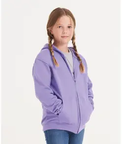 Felpa bambino con cappuccio e zip intera JustHoods
