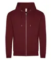 Felpa biologica con zip e cappuccio JustHoods