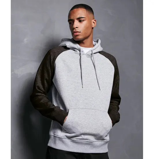 Felpa con cappuccio basica raglan Build Your Brand Basic