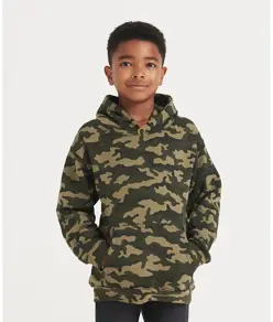 Felpa con cappuccio camo bambino JustHoods