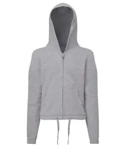 Felpa con cappuccio cropped oversize full zip riciclata bambino TriDri® TriDri