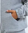 Felpa con cappuccio cropped oversize full zip riciclata bambino TriDri® TriDri