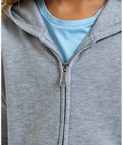 Felpa con cappuccio cropped oversize full zip riciclata bambino TriDri® TriDri