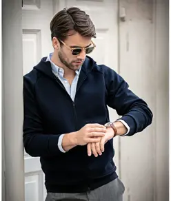 Felpa con cappuccio double face premium Hampton Nimbus