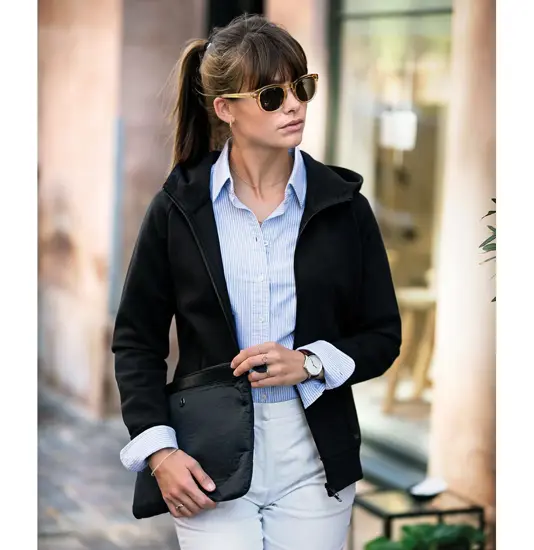 Felpa con cappuccio double-face premium donna Hampton Nimbus