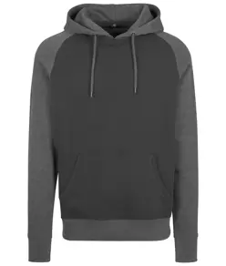 Felpa con cappuccio e maniche raglan Build Your Brand